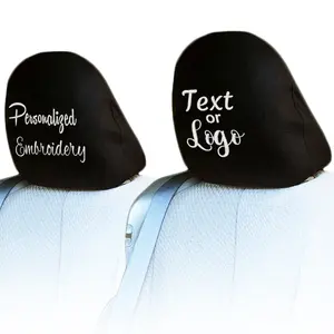Personalized Embroidery Headrest Covers | Custom Car Interior Set | Aesthetic Car Decor & Custom Gift – Set of 2