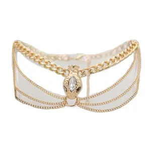 Women Fashion Metal Western Boot Bracelet Chain Shoe Anklet Charm Snake Waves Gold Color
