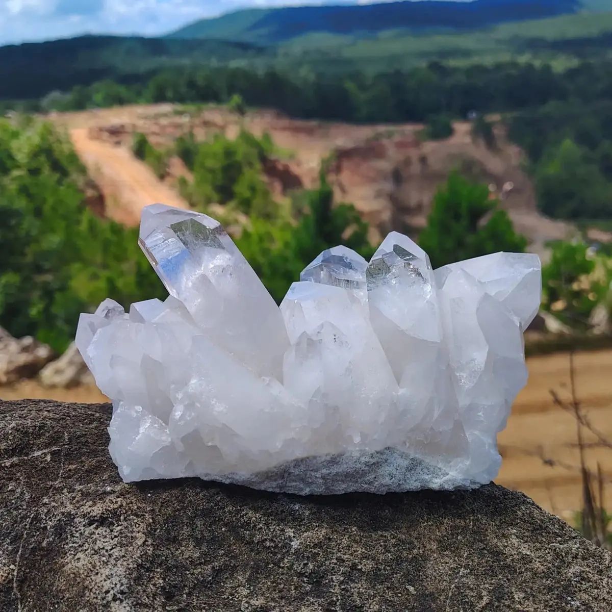 Clear Quartz Crystal Cluster 6.75 Inch