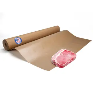 Brown Freezer Paper Roll 24" x 1800" (150 feet) - USA-made Freezer Paper for Meat & Fish - Food Wrapping Paper for Freezing Food - Plastic Coated Brown Freezer Wrap by IDL Packaging