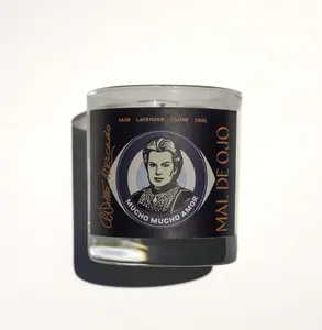 Mal De Ojo Protection Candle with Sage Lavender Clove & Coal