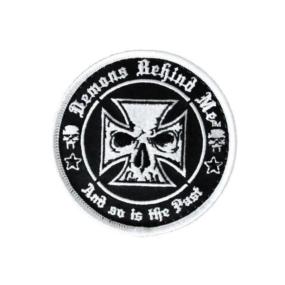 White Maltese Cross Sew On Patch