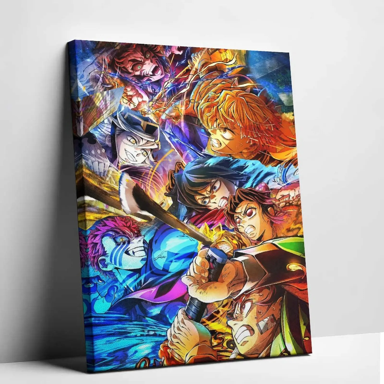 Anime    Print Demon Slayer Infinity Castle Canvas   Hot Anime  Tanjiro Hashira Upper Moons Manga Battle Prints Cool Gaming Room Decor Trendy Manga Panel Aesthetic Home  Decoration Piece