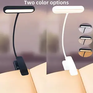 Rechargeable book light with 24 LEDs, 3 color modes, stepless dimming, clip-on reading lamp with memory function, eye protection light, up to 80 hours battery life—ideal for bed reading, bunk beds, dorm rooms, travel, and a great gift for book lovers.