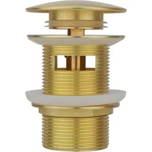 Brass Pop Up Freestanding Tub Drain Plug Fits Most Freestanding Tub Drain Kits Brushed Gold
