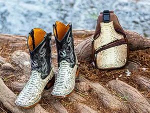 Men's Natural scale Leather Cowboy Boot