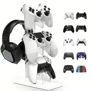 3-layer Controller Stand & Headphone Stand, Game Accessories Storage Stand, Controller Holder Headset Stand Game Accessory for PS5 S4, Gaming Accessories, Console Accessories