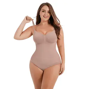 FeelinGirl Seamless Covered Bust Jumpsuit Thong Bodysuit tts Fit  Breathable Comfort Womenswear shaper clothes Hip Springtok