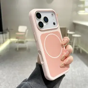 Luxury Hit Color Liquid Silicone Soft Phone Case For iPhone Air 17 ProMax 17Pro For MagSafe Charge Magnetic Cover Protector Casing