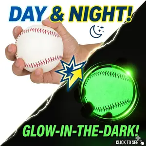 Glow in the Dark Baseball Outdoor Sports Equipment for Night Training Glowing Baseball for Night Games Enhanced Visibility Sports Supplies