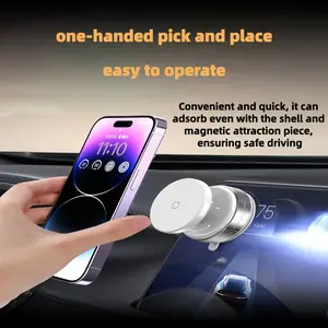 360° Rotating Magnetic Car Phone Holder, Anti-Shake Navigation Stand, Foldable Compatible with Various Phones, Suitable for All Scenarios