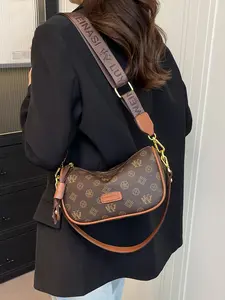 High-End Women's Bag 2026 New European and American Fashion Print Crossbody Bag, Vintage Small Square Bag, Versatile Shoulder Bag
