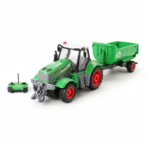RC Farm Tractor Car + Trailer Set, Suitable for Ages 3+, Outdoor Toy for Boys & Girls, Indoor & Outdoor Play, Birthday Gift Idea
