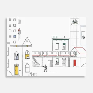 Chicago Neighborhoods Framed Prints for Gallery Wall Set of 3 Modern Urban Art Decor