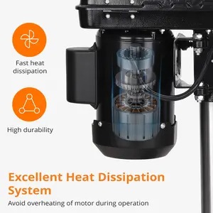 Versatile 8 Inch Benchtop Drill Press 2.5Amp Motor 5-Speed Speed Adjustment 0-45° Tilting Worktable High Precision Drilling for Wood Metal Professional Bench Drill Tool