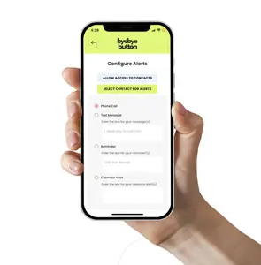 Bye Bye Button - Instant Escape Solution for Uncomfortable Conversations & Bad Dates - Sleek Compact Wireless Keychain Device with Fake Call Feature