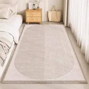 Striped Pattern Boho Style Modern Runner Rug, 1 Count Non-slip Washable Rug, Decorative Carpet for Home Living Room Bedroom Kitchen Hotel