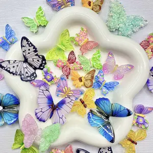 Flutter Away - Live Mix – Mixed-Size Resin Cabochons for DIY Crafts, Phone Cases & Resin Art