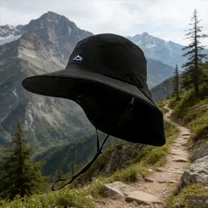 Unisex Summer Neck Flap Fisherman Hat, UV Protection Sun Hat, Parent-child Style Cap for Camping Hiking Outdoor Activities