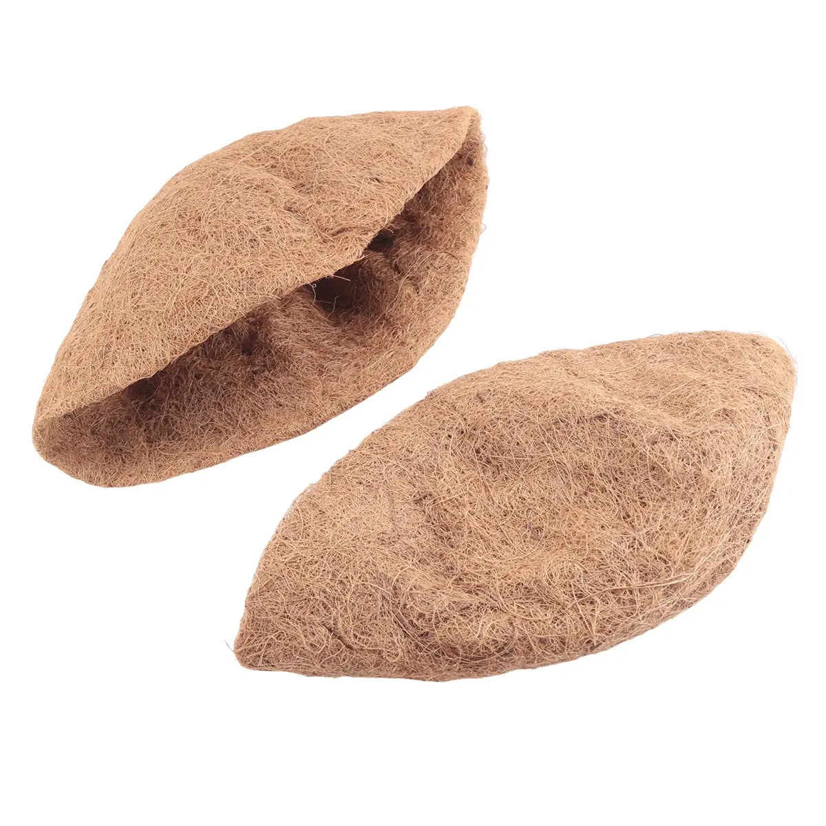 2PCS 12-In Coco Fiber Round Hanging Basket Replacement Liner Set - Gardening Use, Good Drainage, Holds in Moisture for Flower Pots & Planters