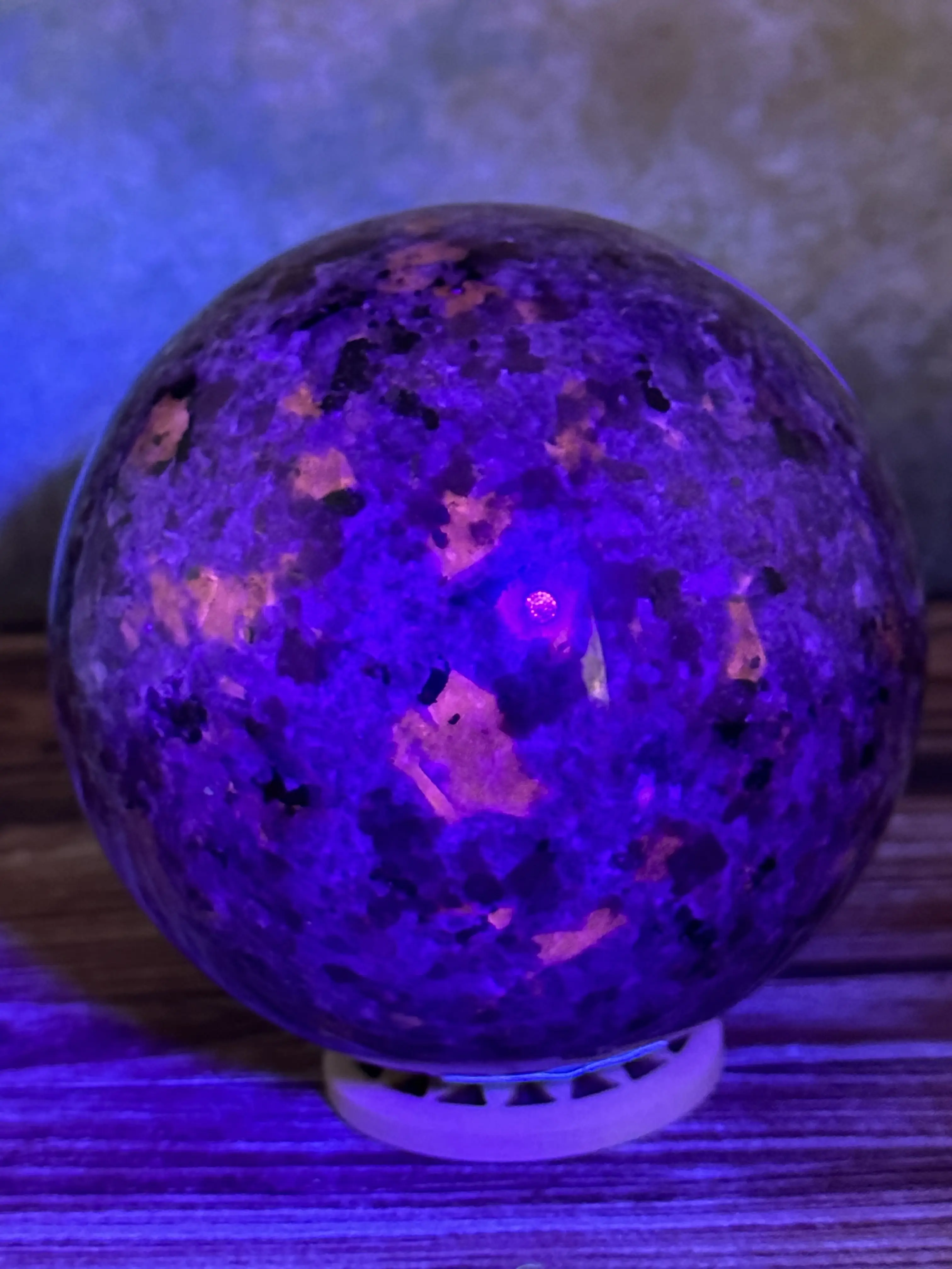 Yooperlite Fluorescent Sodalite Crystal Sphere