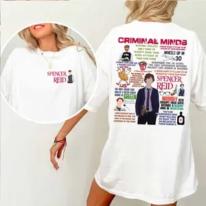 Spencer Reid Vintage T-Shirt - Criminal Minds Quotes Tee - Cotton, Fit