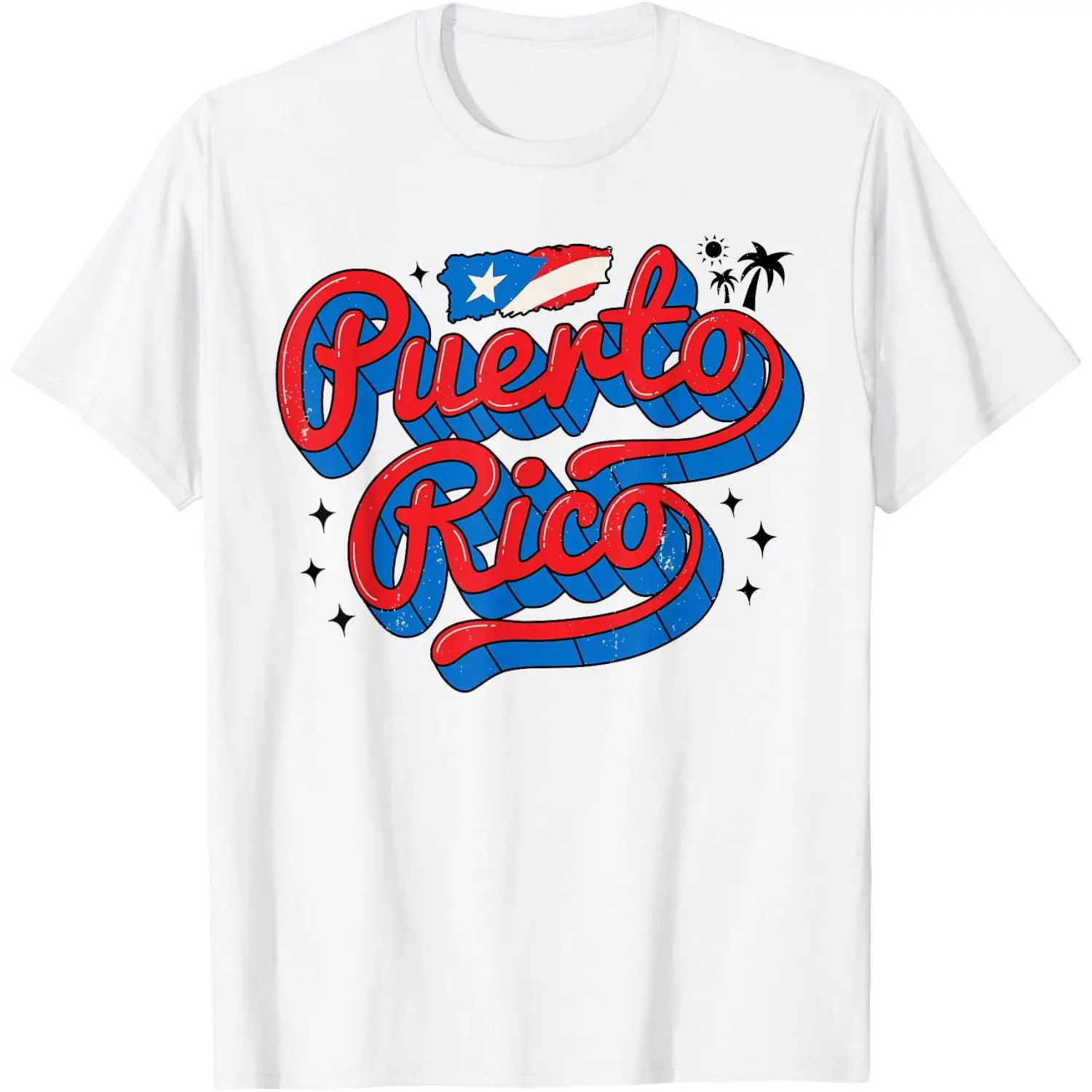 Puerto Rico Flag Hispanic Heritage Month Boricua Rican Retro T-Shirt