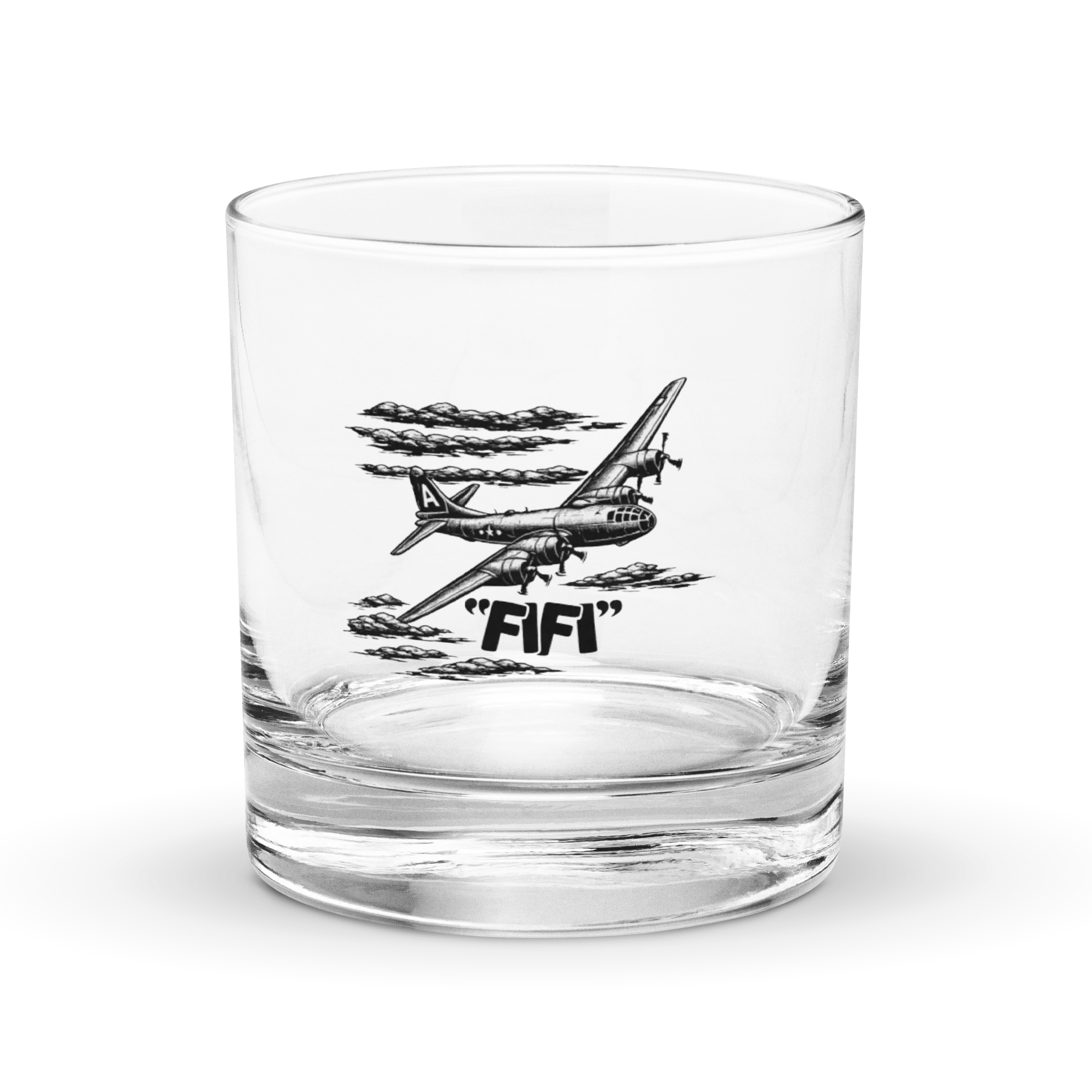 B-29 "FIFI" Rocks glass B-29 "FIFI" Rocks glass