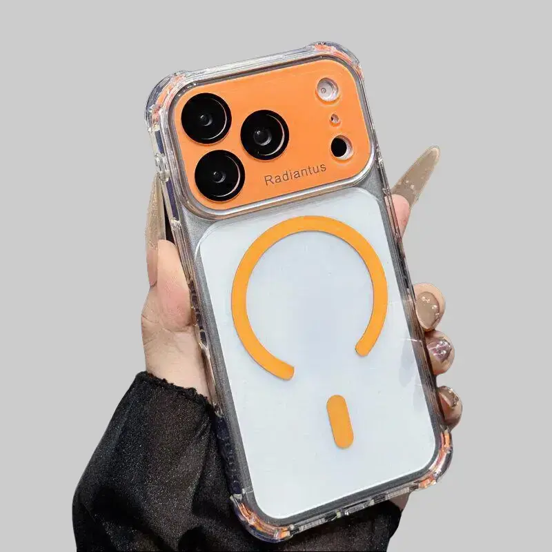 [Flash Fit] Unisex Acrylic Mobile Phone Case Accessory - Flush Mount, 17 Large Instant Transformation Windows, Waterproof, Simple, Customized, Compatible with iPhone Series Multiple IP Models (13,14,15,16 Pro Max)