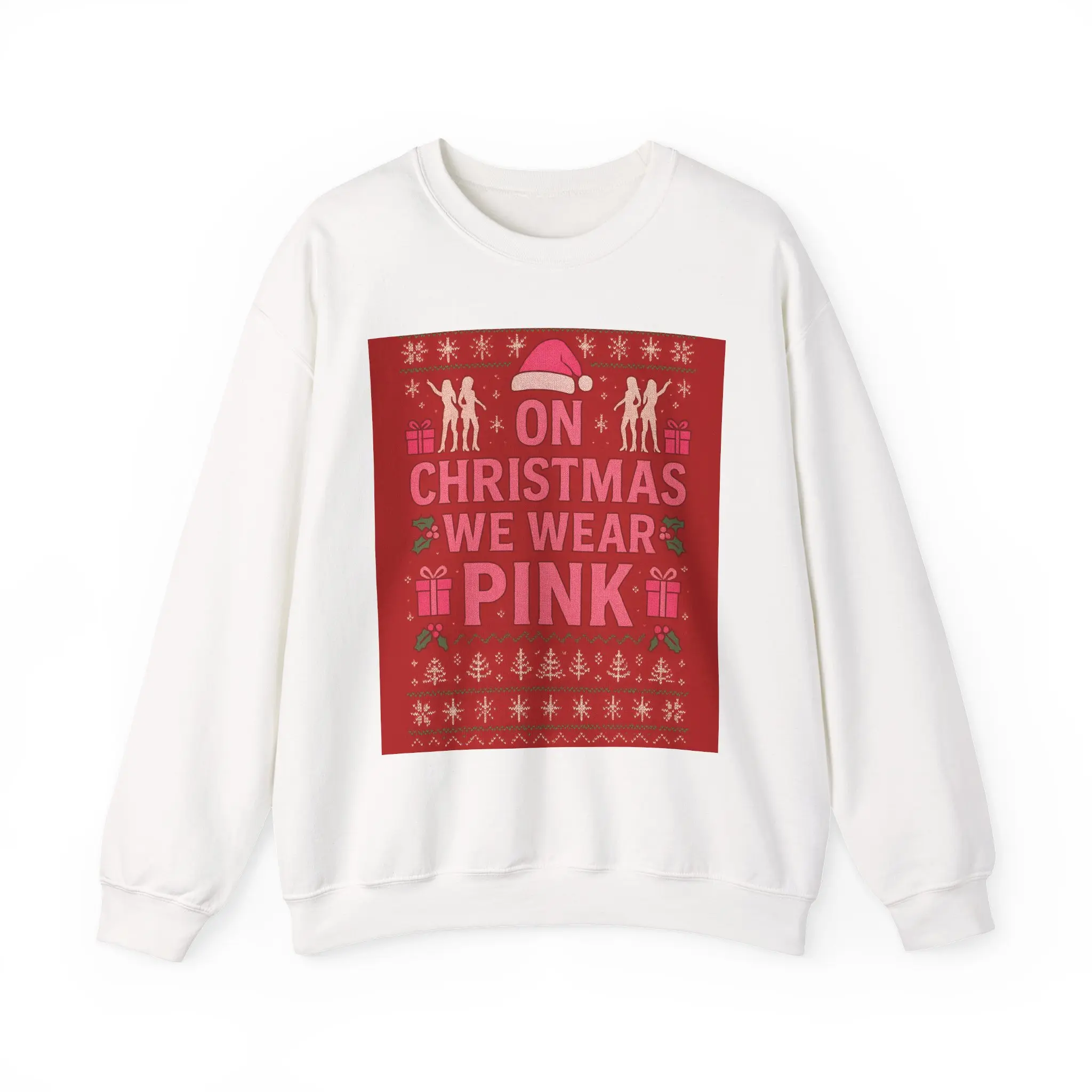 On Christmas We Wear Pink” Ugly Christmas Sweater – Viral Mean Girls Inspired Holiday Design
