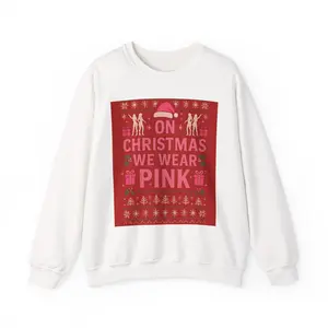 On Christmas We Wear Pink” Ugly Christmas Sweater – Viral Mean Girls Inspired Holiday Design