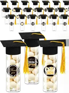 3pc2026 Graduation Candy Boxes, Creative Graduation Gift Boxes, Blue Graduation Cap Candy Containers, Party Favors, Small Gifts