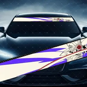 Machine Warrior Car Windshield Sticker Vinyl Decal, Scratch Covering Waterproof UV Resistant for All Cars, Universal Car Sticker