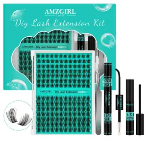 Lash Extension Kit,DIY Eyelash Clusters Kit 168Pcs with Lash Bond and Seal Glue Waterproof,Eyelashes Remover for Lash Cluster Extensions Kit for Beginner,Lashes Applicator Tool(Medusa,D-Mix8-16mm Kit)