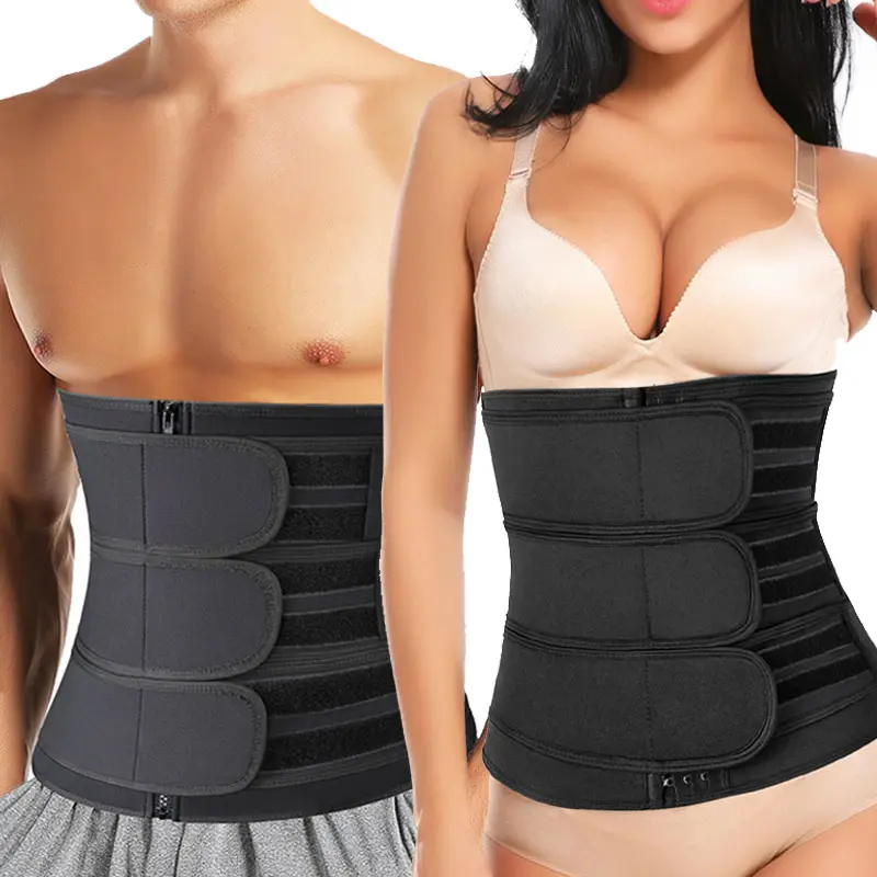 CATTIBOR Men Zipper Adjustable Sweat Waist Trainer Cincher,Men Sport Gridle Causal Tummy Control Waist Cincher,Men Sauna Neoprene Workout Corset ,Men & Women GYM Fitness Sport Belt Shapewear ,Men Sring & Summer Wear for Daily Life