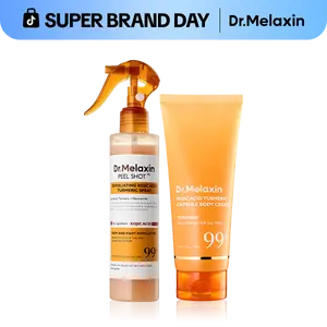 [Dr.Melaxin Official] 2-Step Body Glow Routine | Kojic Turmeric Spray & Brightening Cream for Dark Spots & Smooth Skin