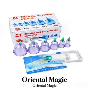 Oriental Magic & Martial Arts Style, Set of 6, Traditional Chinese Medicine Vacuum Cupping, Acupoint Physical Therapy Negative Pressure Health Care Equipment