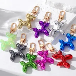 Balloon Dog Keychain High Quality Metal Material 100% Brand New Condition Perfect Gift for Any Occasion - Beads