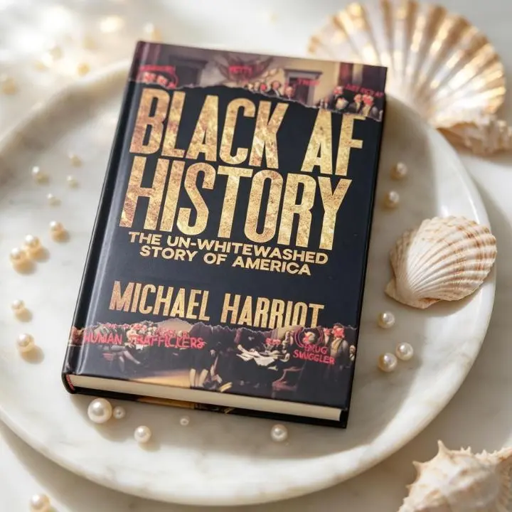 Black AF History Hardback Book by Michael Harriot, Office Stationery Gift, The Un-Whitewashed Story of America - Dive Into Our Nation's Real, Eye-Opening Essential Narrative