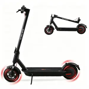 Adult Foldable Electric Scooter, 500W Powerful Motor, 10-Inch Tires, 22-Mi Range, Portable Commuter E-Scooter with LED Headlight & Rear E-Brake Sporty