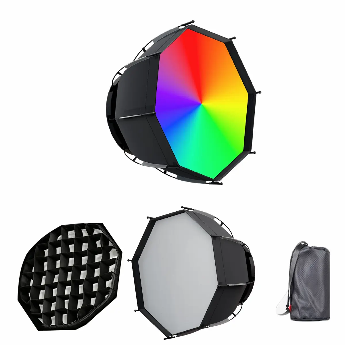 30cm Octagonal Fabric Softbox - Bowens Mount Quick Release, Honeycomb Grid Camera Lighting Accessory for COB Lights, Film or Video Shooting, All Seasons Electronics Accessory