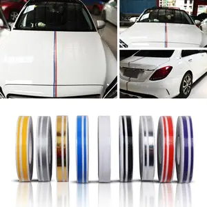 9.8m x 12mm Car Body Decal Striping Pin Stripe Steamline Double Line Tape Vinyl Sticker