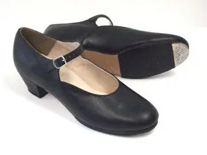 Miguelito 1710 Folklorico Shoes - Black Leather with Nail Accents for Authentic Style & Durability