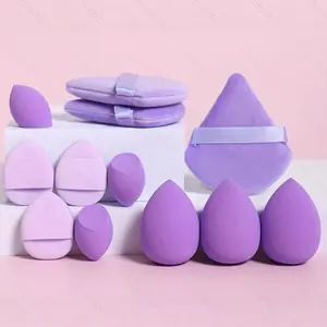 15 Piece Makeup Sponge Set, Soft Velvety Foundation Brush, Latex-Free Beauty Egg, Water Drop Shape, Multiple Colors, Perfect for Flawless Base