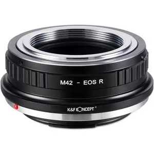 K&F Concept Alloy Aluminium Lens Mount Adapter, Camera Accessories, Tech Accessories, Compatible with M42 Screw Mount SLR Lens for Canon EOS R Camera Body