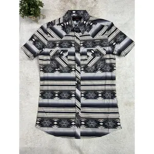 Rock And Roll Denim S26 RR Aztec Stripe Printed Grey