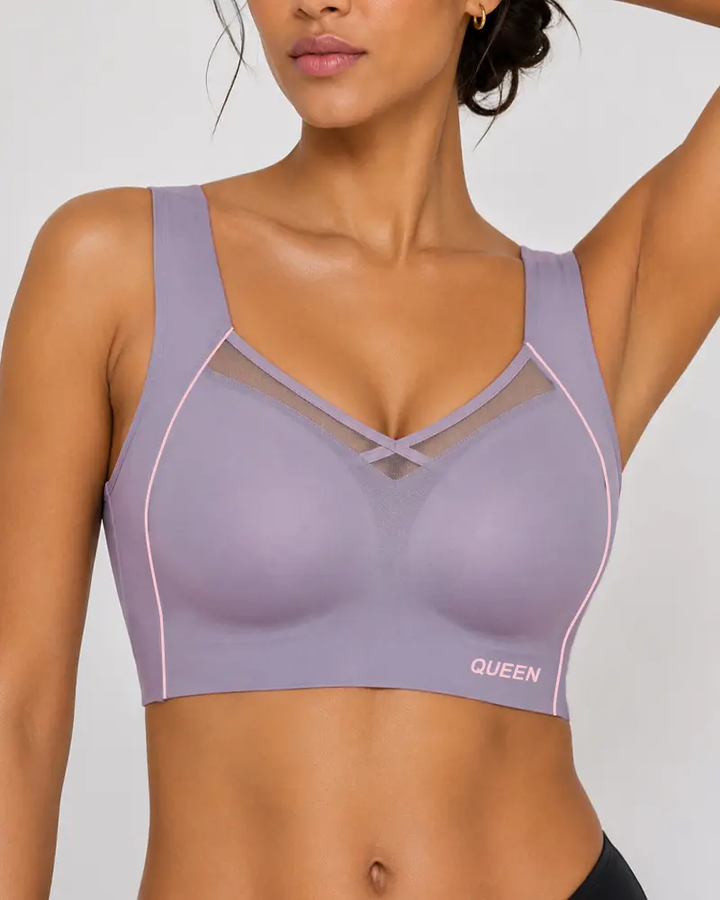 SOFT INTENTION Cross Back Wireless Jelly Bra with Posture Lift