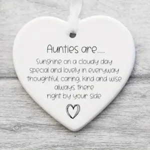 3pcs  Heartfelt Acrylic Auntie Keepsake Ornament with Inspirational Poem - Hanging Decoration for Birthdays, Holidays & More - Thoughtful Gift for Aunts - No Power Needed
