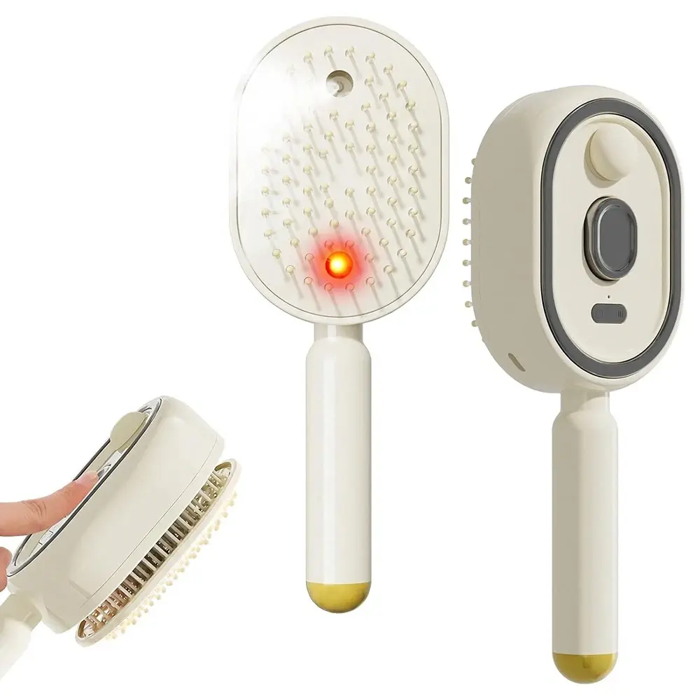Electric Spray Air Cushion Massage Detangle Comb,Anti-Tangle, Anti-Static, Volumizing Functions and Essential Oil Mist Aromatherapy Hair Care