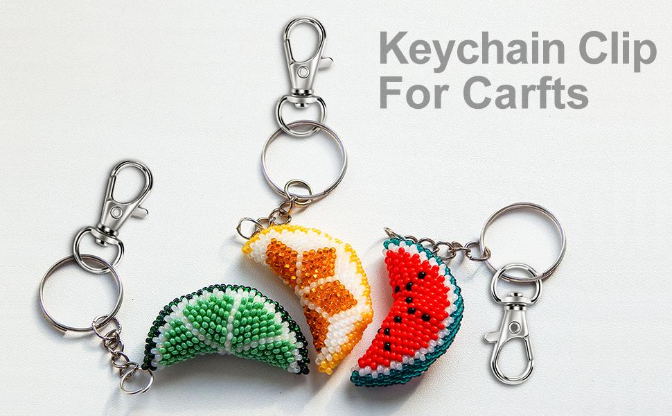 Mother Day Gift 60PCS Keychain Making Kit, Including 30PCS Keychains Clips Hooks and 30PCS Key Chain Rings, Lobster Claw Clasps with Keychains Rings Accessories for Jewelry Making